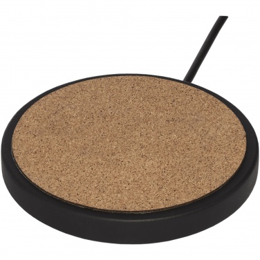 Logotrade promotional item picture of: Kivi 10W limestone/cork wireless charging pad